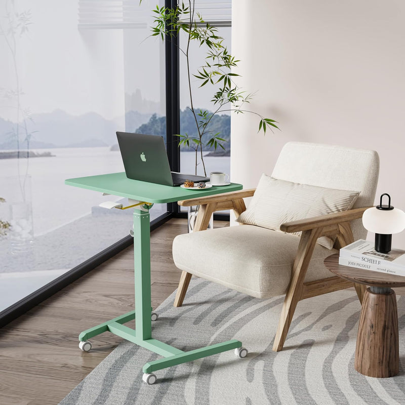 Mobile Standing Desk with Tiltable Tabletop 76-110CM Mint