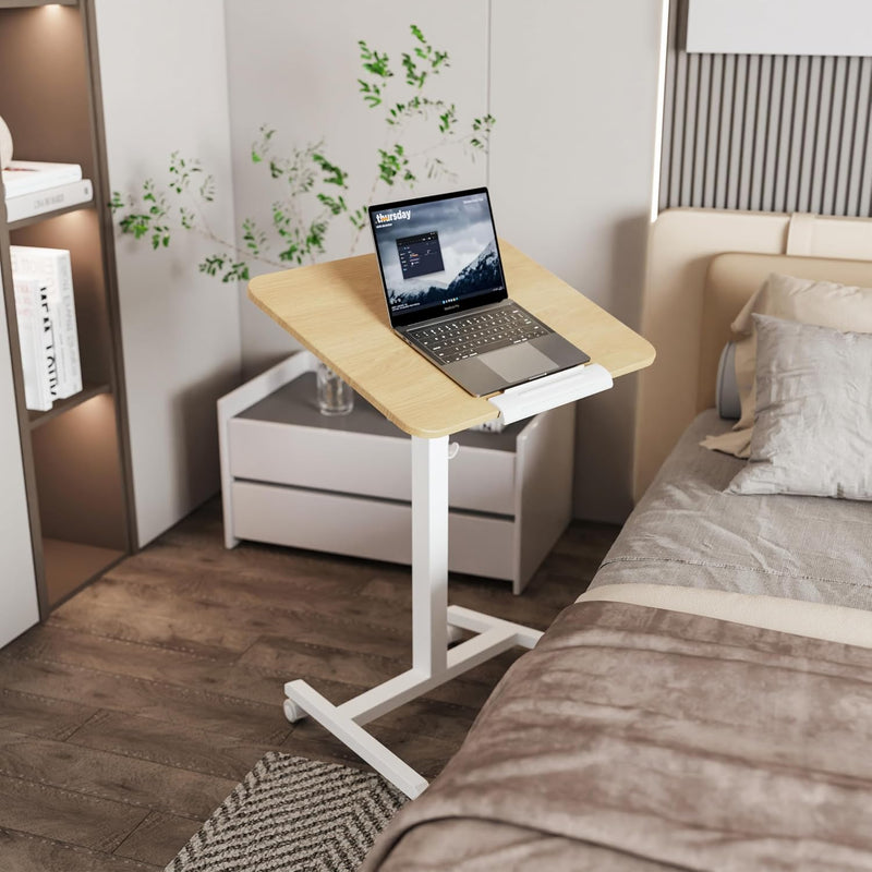 Mobile Standing Desk with Tiltable Tabletop 76-110CM Mint
