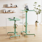 Mobile Standing Desk with Tiltable Tabletop 76-110CM Oak