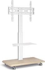 Mobile Swivel TV Stand on Wheels for Most