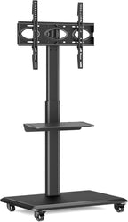 Mobile Swivel TV Stand on Wheels for Most