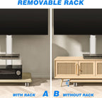 Mobile Swivel TV Stand on Wheels for Most