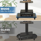 Mobile Swivel TV Stand on Wheels for Most