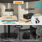 Mobile Swivel TV Stand on Wheels for Most