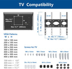 Mobile Swivel TV Stand on Wheels for Most