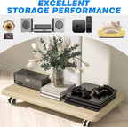 Mobile Swivel TV Stand on Wheels for Most