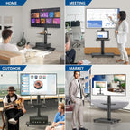 Mobile Swivel TV Stand on Wheels for Most