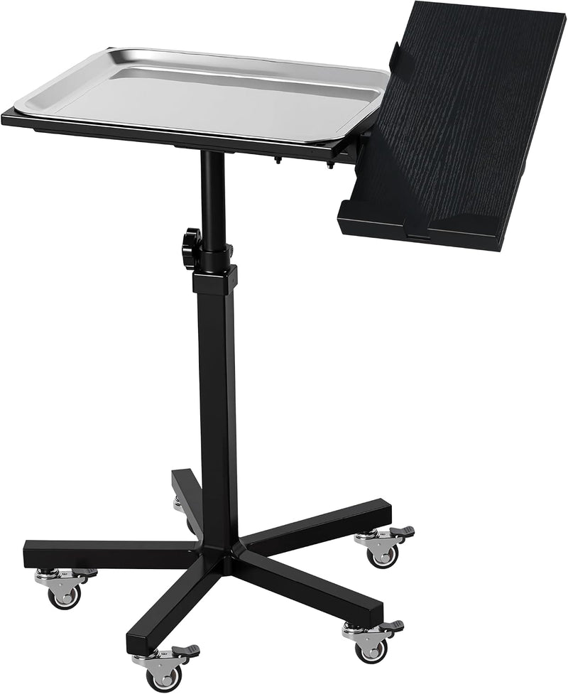 Mobile Tattoo Tray Cart with Wheels Height Adjustable