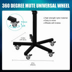 Mobile Tattoo Tray Cart with Wheels Height Adjustable