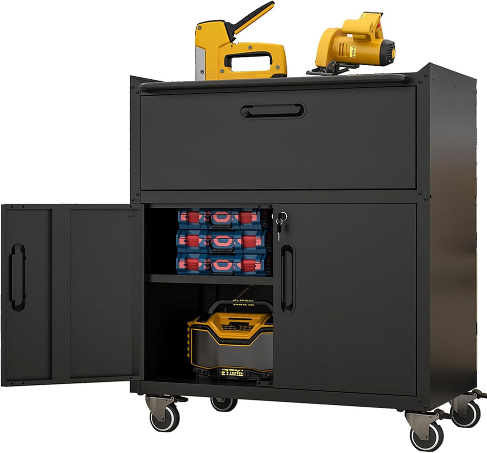 Mobile Tool Storage Cabinet with 1 Drawer