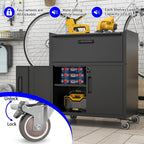Mobile Tool Storage Cabinet with 1 Drawer