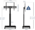 Mobile TV Cart Floor Stand on Wheels