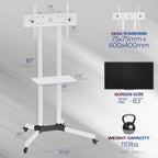 Mobile TV Cart for 32 to 83 Inch