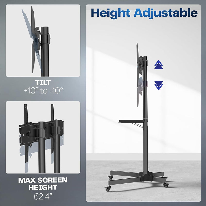 Mobile TV Cart for 55 to 100 Inch