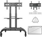 Mobile TV Cart on Wheels for 32'' to