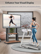 Mobile TV Floor Stand on Wheels for Most