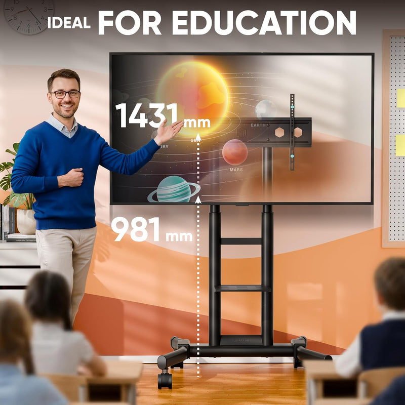 Mobile TV Stand 43- Up to 65