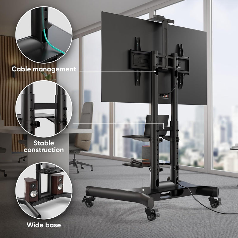 Mobile TV Stand 43- Up to 65