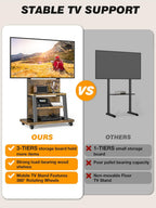 Mobile TV Stand Cabinet for 32-75 Inch Height