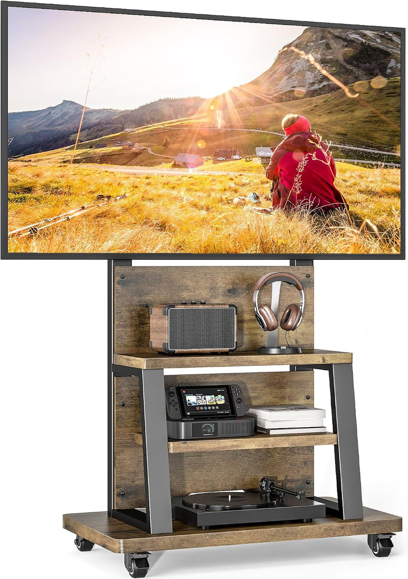Mobile TV Stand Cabinet for 32-75 Inch Height