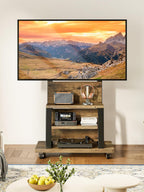 Mobile TV Stand Cabinet for 32-75 Inch Height