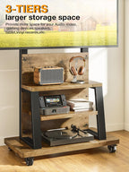 Mobile TV Stand Cabinet for 32-75 Inch Height