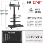 Mobile TV Stand for 32-65 Inch Tvs Up