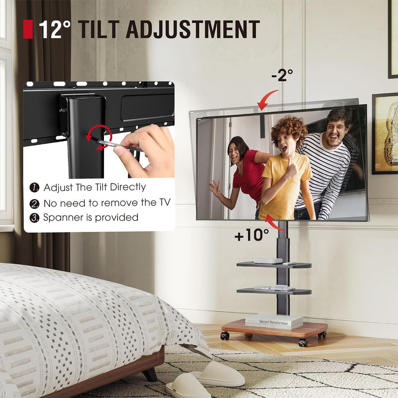 Mobile TV Stand for 32-65 Inch Tvs Up