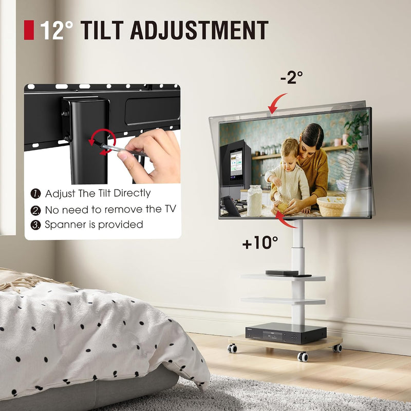Mobile TV Stand for 32-65 Inch Tvs Up