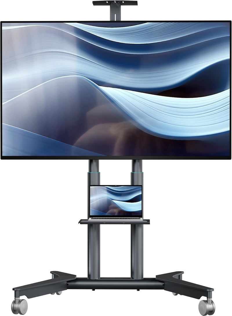 Mobile TV Stand on Wheels 32"-75" 50KG