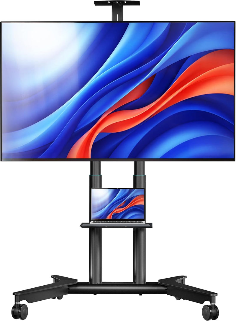 Mobile TV Stand on Wheels 32"-75" 50KG