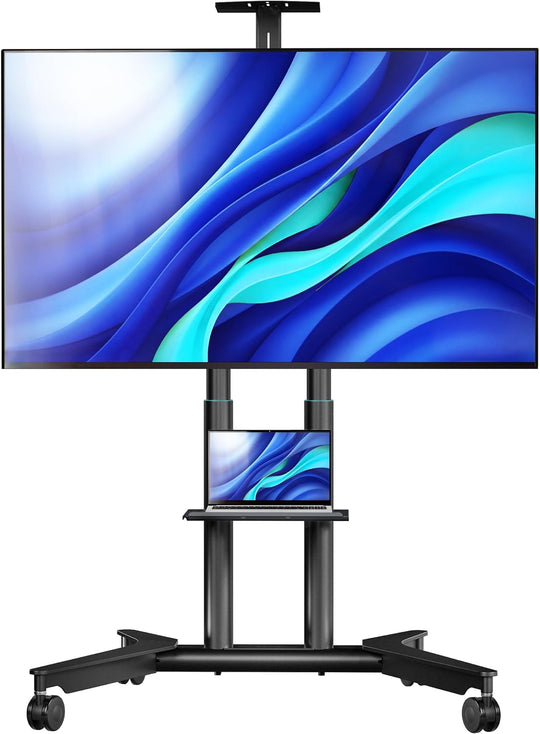 Mobile TV Stand on Wheels 32"-75" 50KG