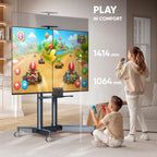 Mobile TV Stand on Wheels 32"-75" 50KG