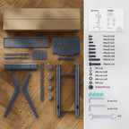 Mobile TV Stand on Wheels 32"-75" 50KG