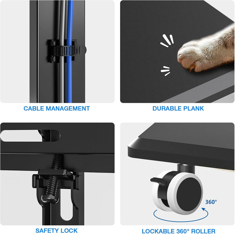 Mobile TV Stand on Wheels for 26-70 Inch