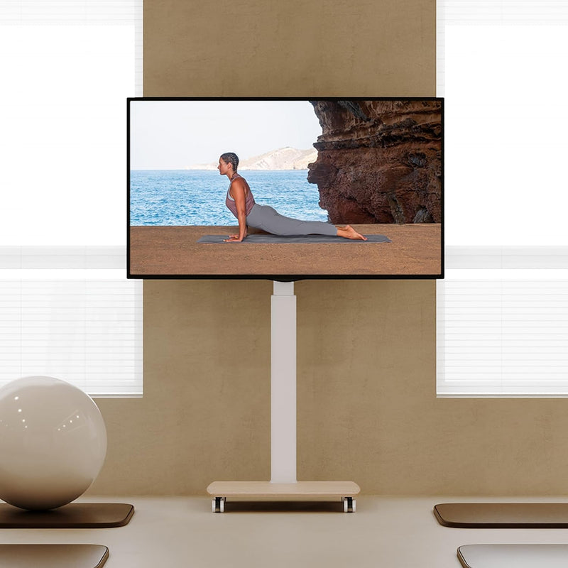 Mobile TV Stand on Wheels for 32–70 Inch