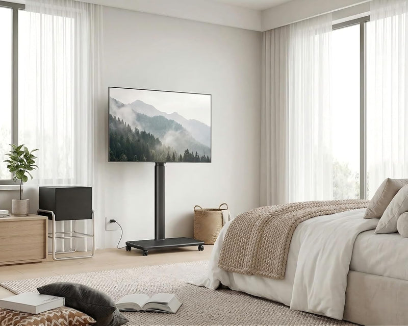 Mobile TV Stand on Wheels for 32–70 Inch