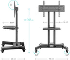 Mobile TV Stand on Wheels for 32"-70" Screen