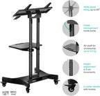 Mobile TV Stand on Wheels for 32"-70" Screen