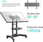 Mobile TV Stand on Wheels for 32"-70" Screen