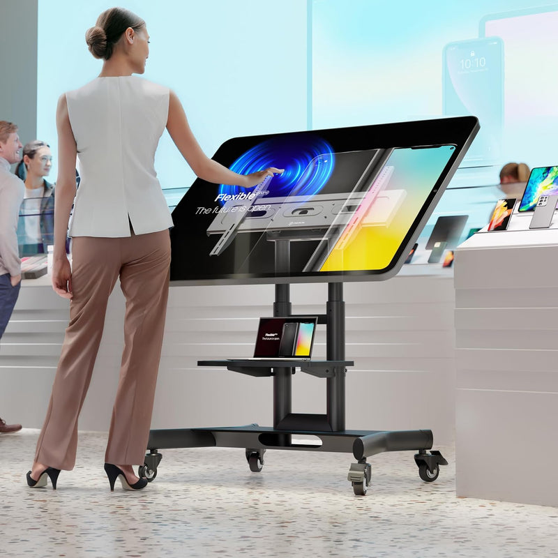 Mobile TV Stand on Wheels for 32"-75" Screens