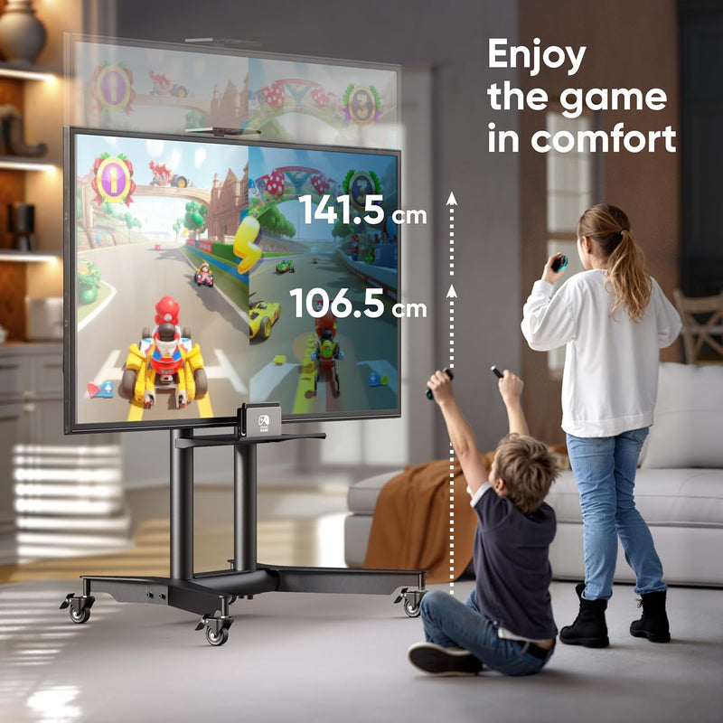 Mobile TV Stand on Wheels for 32”-75” Screen