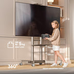 Mobile TV Stand on Wheels for 32”-75” Screen