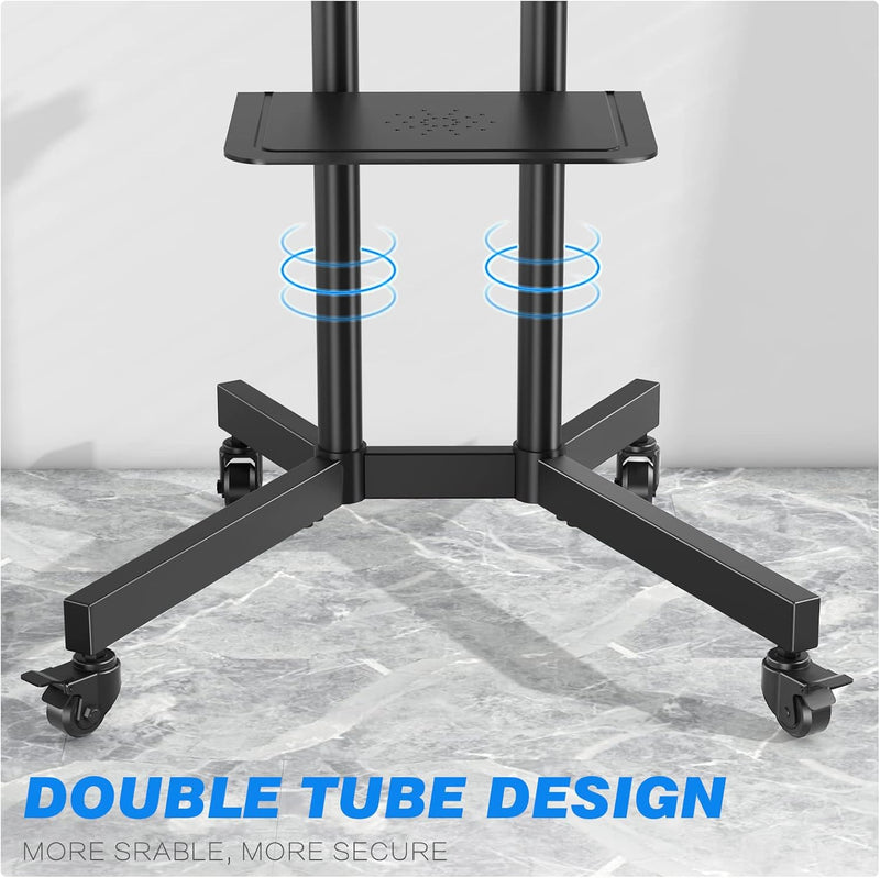 Mobile TV Stand on Wheels for 32-80 Inch