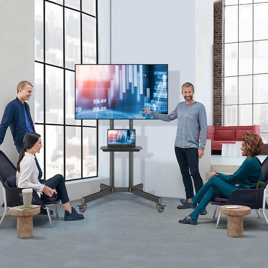 Mobile TV Stand on Wheels for 32-80 Inch