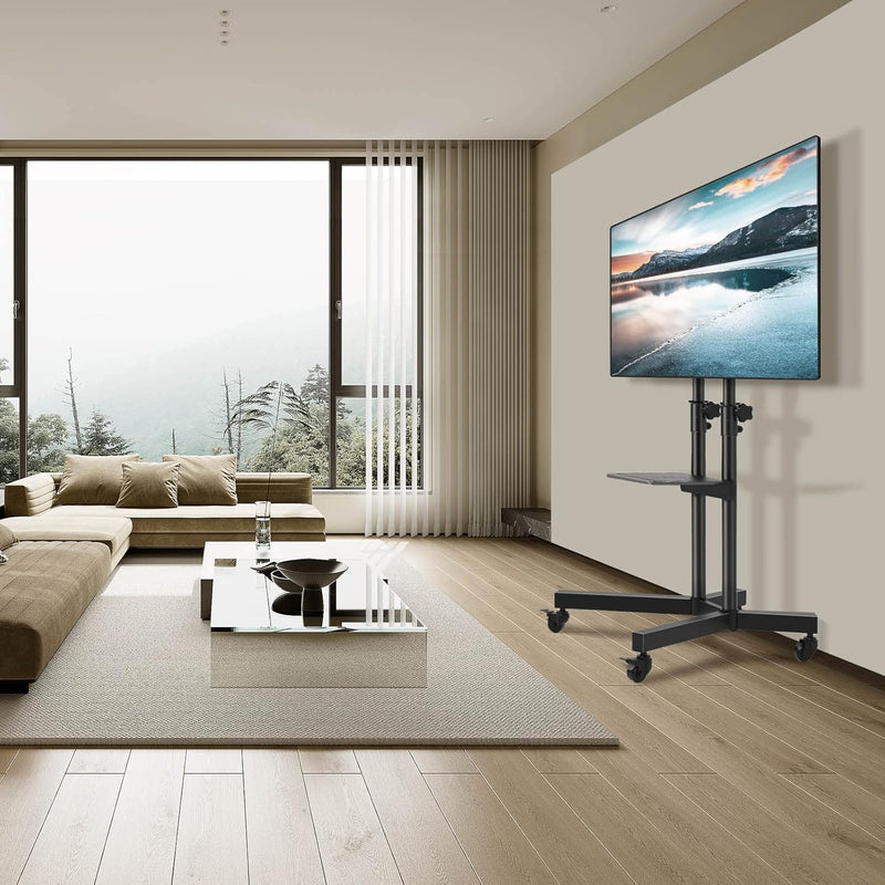 Mobile TV Stand on Wheels for 32-80 Inch