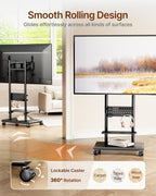 Mobile TV Stand on Wheels for 37-75 Inch