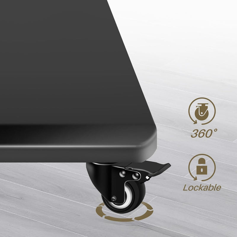 Rolling TV Stand for 42-75" Tvs Hand Crank