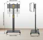 Mobile TV Stand on Wheels for 42-75 Inch