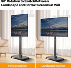 Mobile TV Stand on Wheels for 42-75 Inch